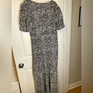 Black and White Polkadot Maxi Dress size L
